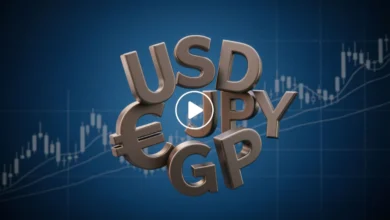 رسم بياني يوضح استراتيجيات تداول العملات الأجنبية (الفوركس) لإدارة المخاطر وتحقيق أرباح محتملة، مع الإشارة إلى ضرورة التعلم والتحليل الفني لتفادي الخسائر في سوق العملات العالي المخاطر