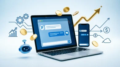 إنفوجرافيك يوضح 10 طرق بسيطة لكسب المال باستخدام ChatGPT لغير المتخصصين تقنياً.