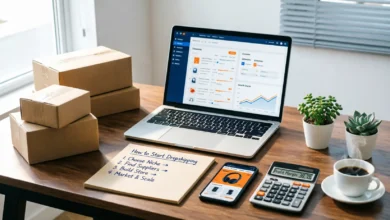 دليل احتراف الدروبشيبينغ 2026: 7 خطوات لبدء تجارتك بدون رأس مال ضخم دروبشيبينغ للمبتدئين، الربح من التجارة الإلكترونية، إنشاء متجر إلكتروني، موردين دروبشيبينغ، العمل عن بعد، دروبشيبينغ ، بيع المنتجات أونلاين.