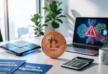 خطر الحوسبة الكمية على البيتكوين، دراسة جوجل للذكاء الاصطناعي الكمي، تشفير البيتكوين، مقترح BIP-360، مستقبل الكريبتو 2026، أمن العملات الرقمية.