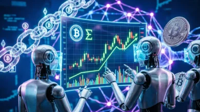 إنفوجرافيك يوضح قائمة أفضل 10 بوتات تداول عملات رقمية (كريبتو) تعمل بالذكاء الاصطناعي عالمياً للعام الحالي، تتضمن خيارات للأتمتة وتحليل السوق.